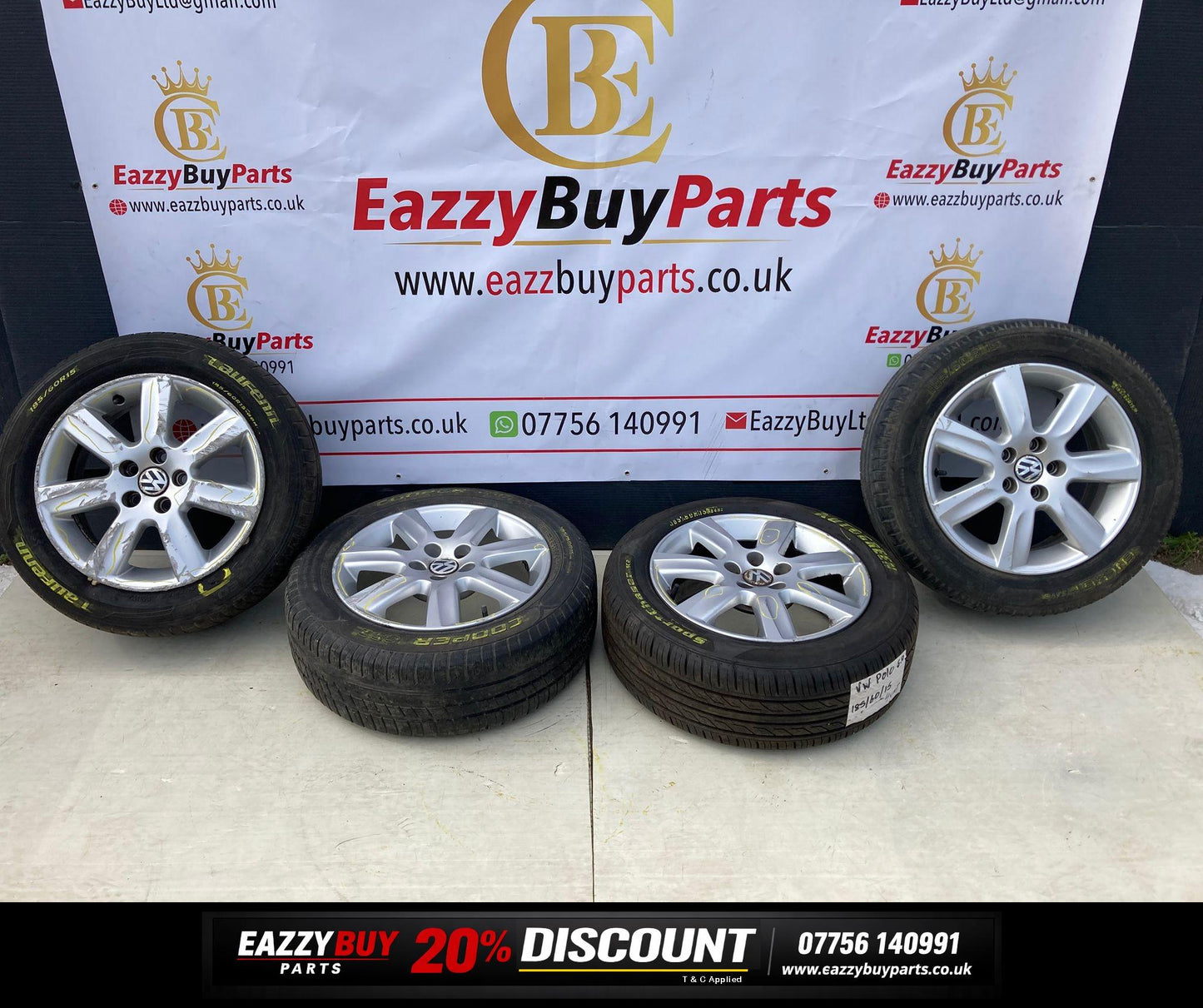 Volkswagen Polo MK5 09-17 15" Alloy Wheels SET OF 4 6R0601025L