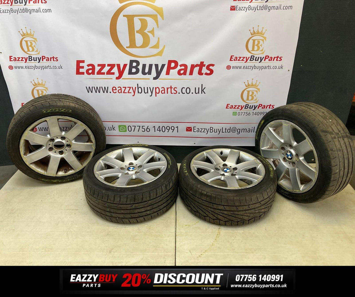 BMW 3 Series E90 Alloy Wheels *SET OF 4 NO TYRES* 17" 8Jx17H2 1094506-13