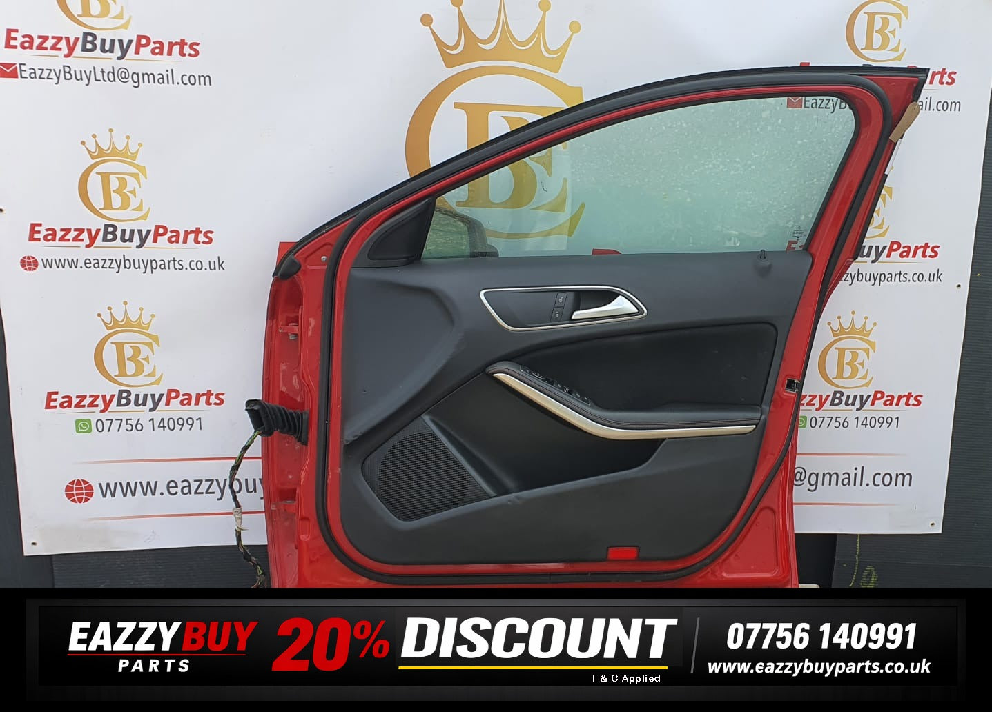 mercedes benz OSF door red