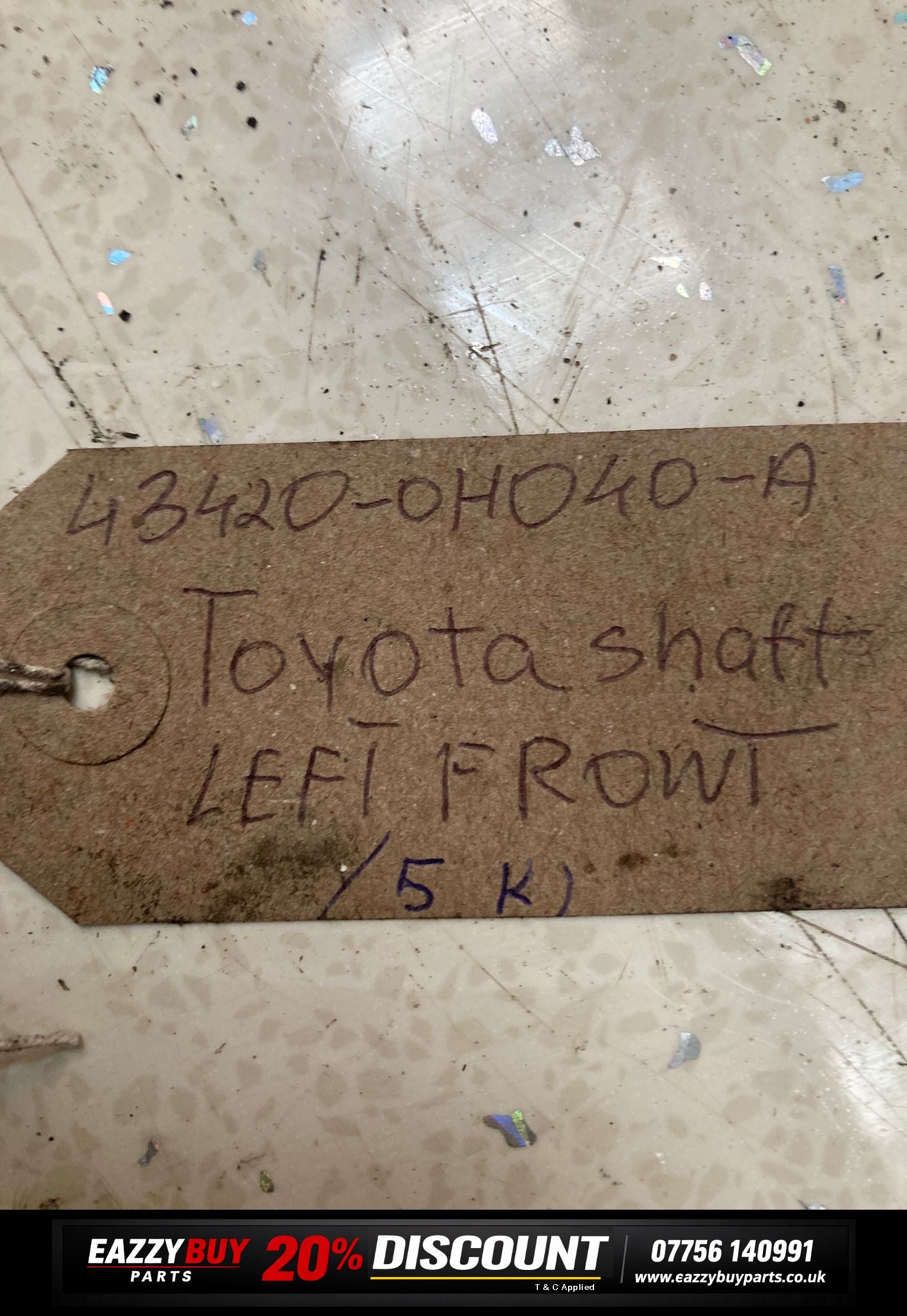 Toyota Aygo MK2 2014-2021 Front Left Driveshaft 43420-0h040-a
