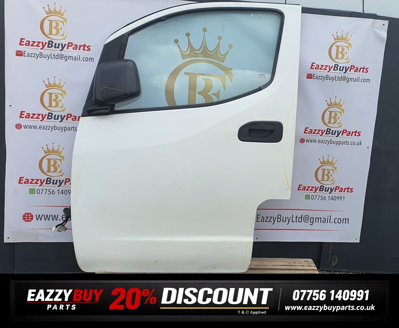 NISSAN NV200 2010-2019 N/S PASSENGER SIDE FRONT DOOR IN WHITE