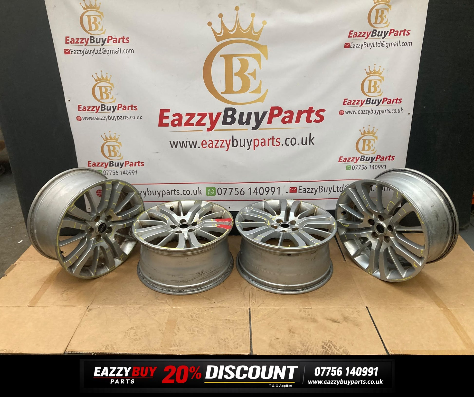 Range Rover Sport L320 10-11 R20 SET OF 4 NO TYRES 9h321007