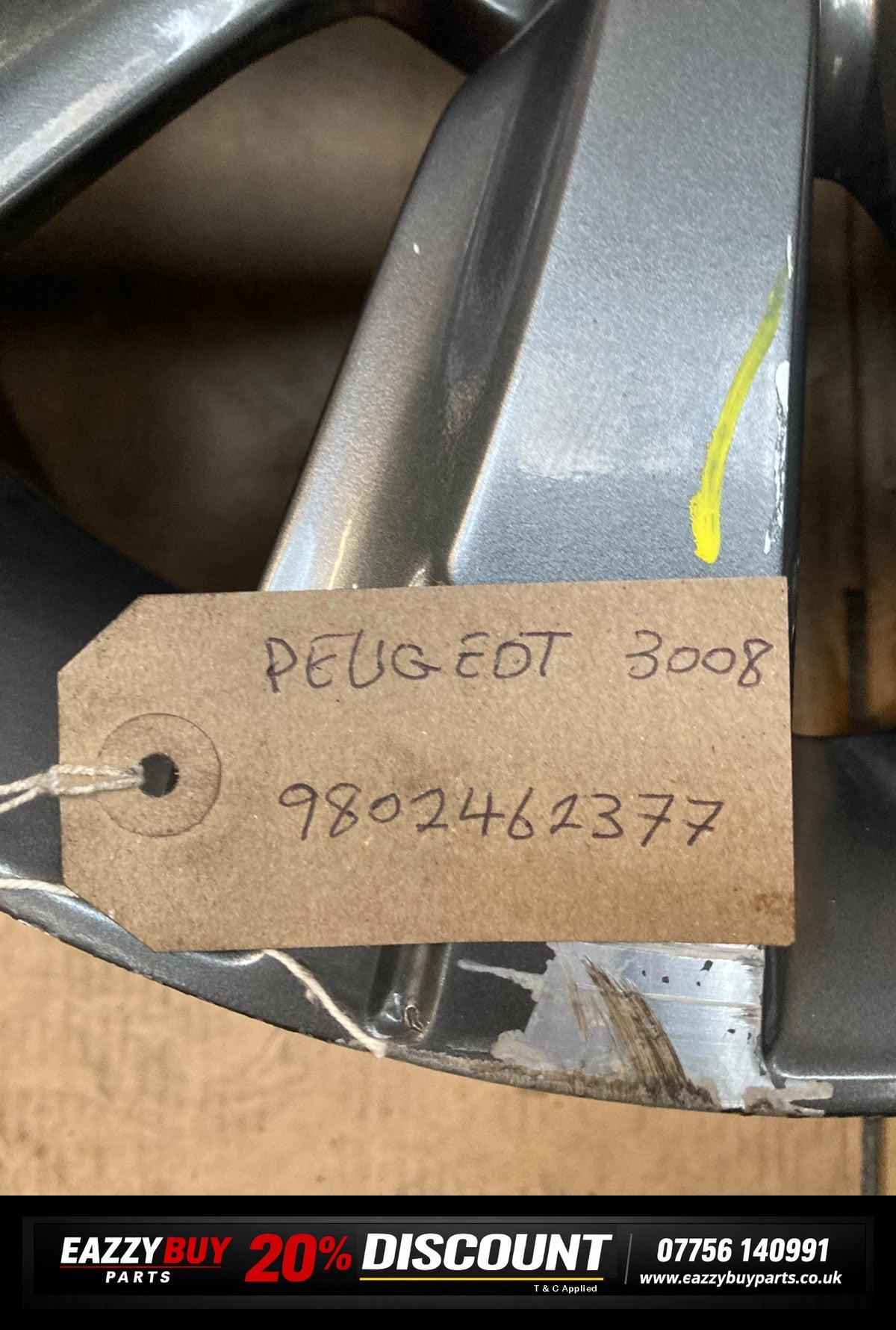 Peugeot 3008 I 09  7.5J 17" rim wheel NO TYRE 9802462377