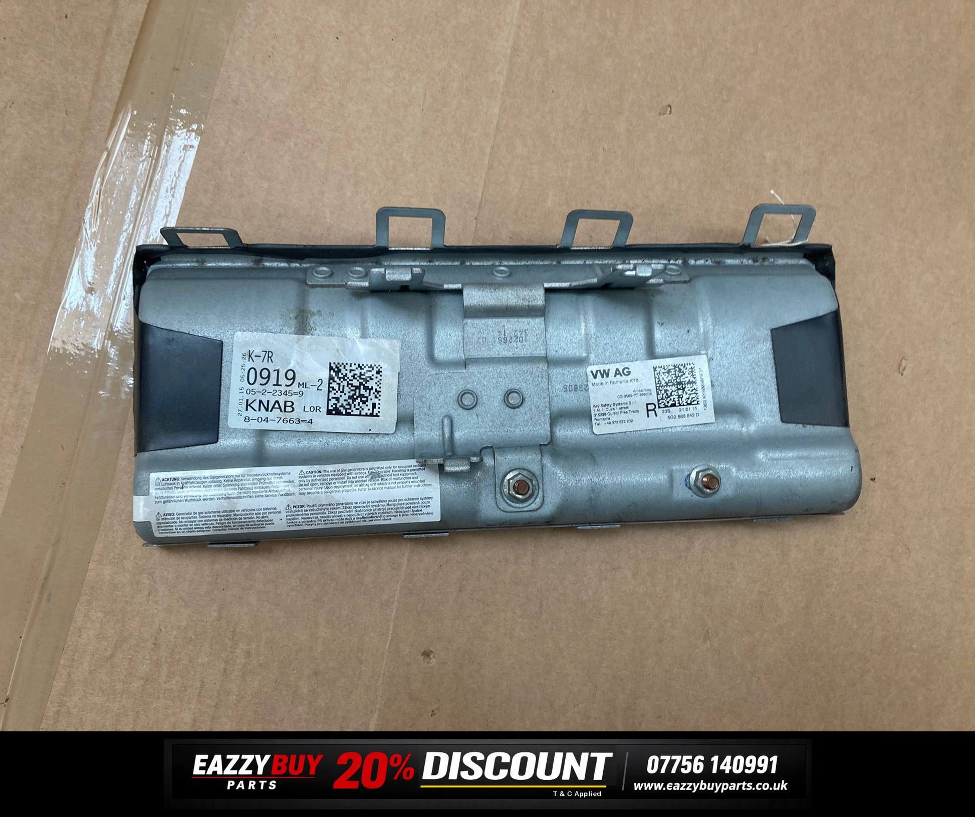 Volkswagen Golf MK7 2014-2021 DRIVERSIDE CRASH BAG KIT 5G28808420