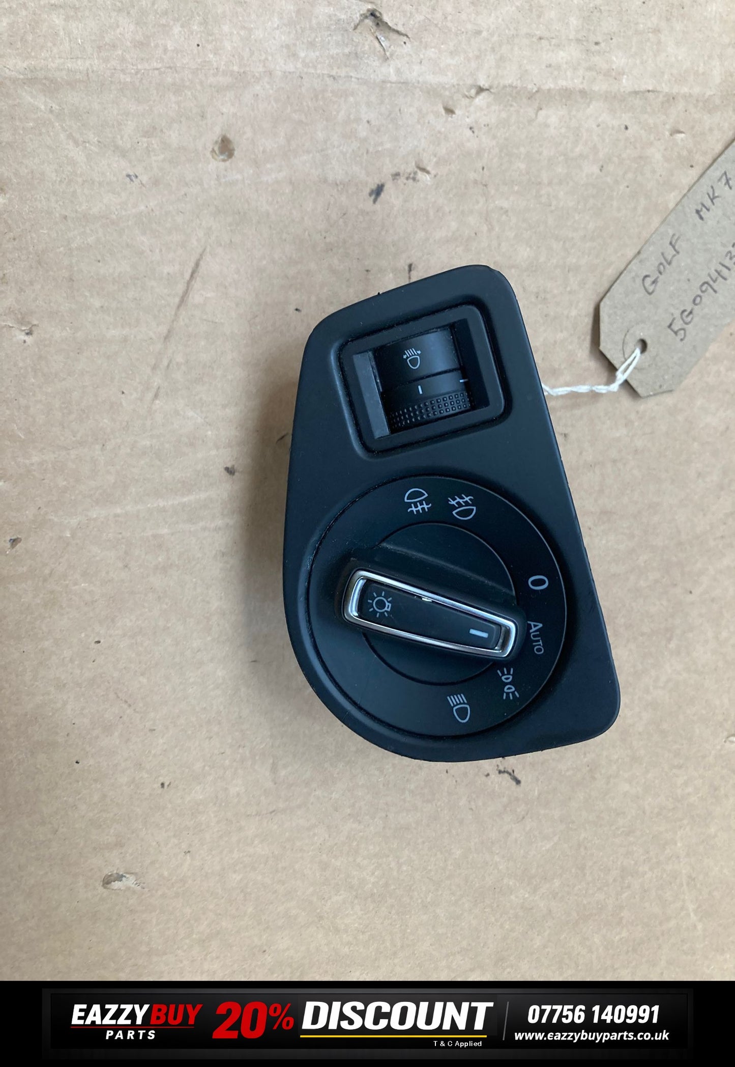 Volkswagen Golf MK7 13-16 Headlight Height Level Control Switch 5G0941333B