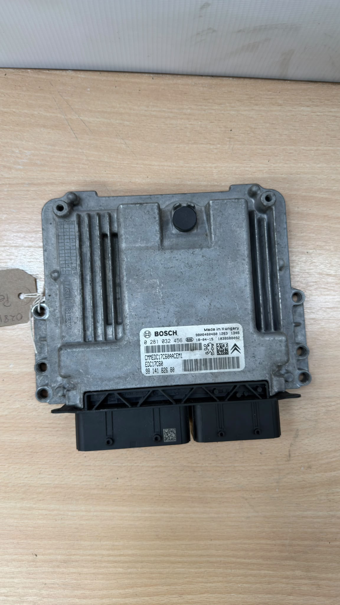 CITROEN DISPATCH MK3 2016-2024 ENGINE ECU 1.6 DIESEL 0281032456