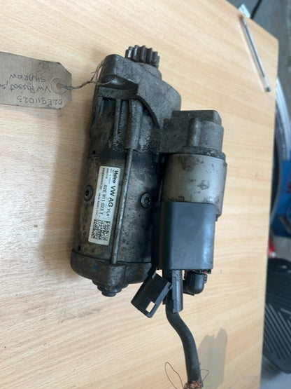 VW PASSAT B7 2LTR - DIESEL - STARTER MOTOR P/N: 02E911023Q 2011 - 2013