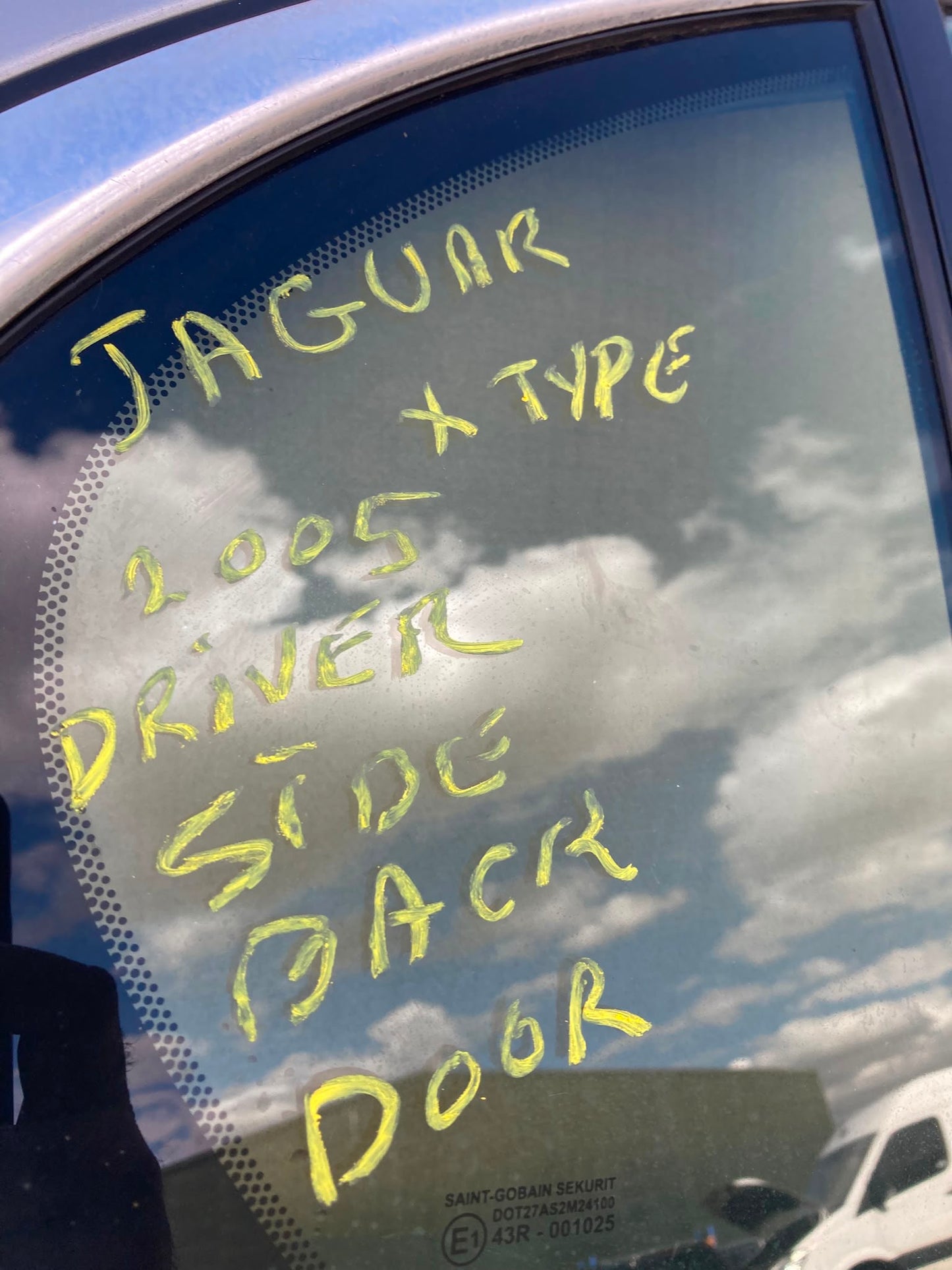 JAGUAR X TYPE 2005 DRIVER SIDE REAR DOOR SALOON