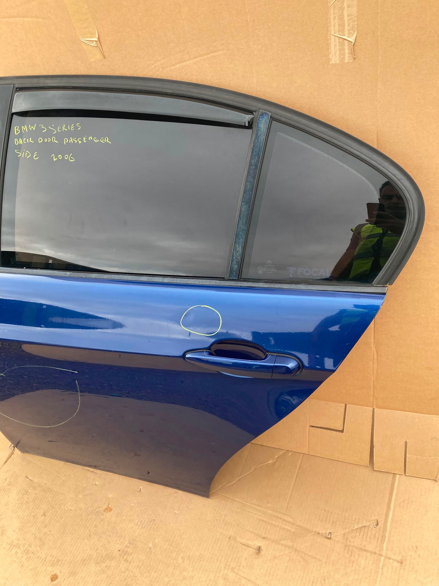 BMW 320D SERIES SALOON PASSENGER REAR DOOR BLUE 2006