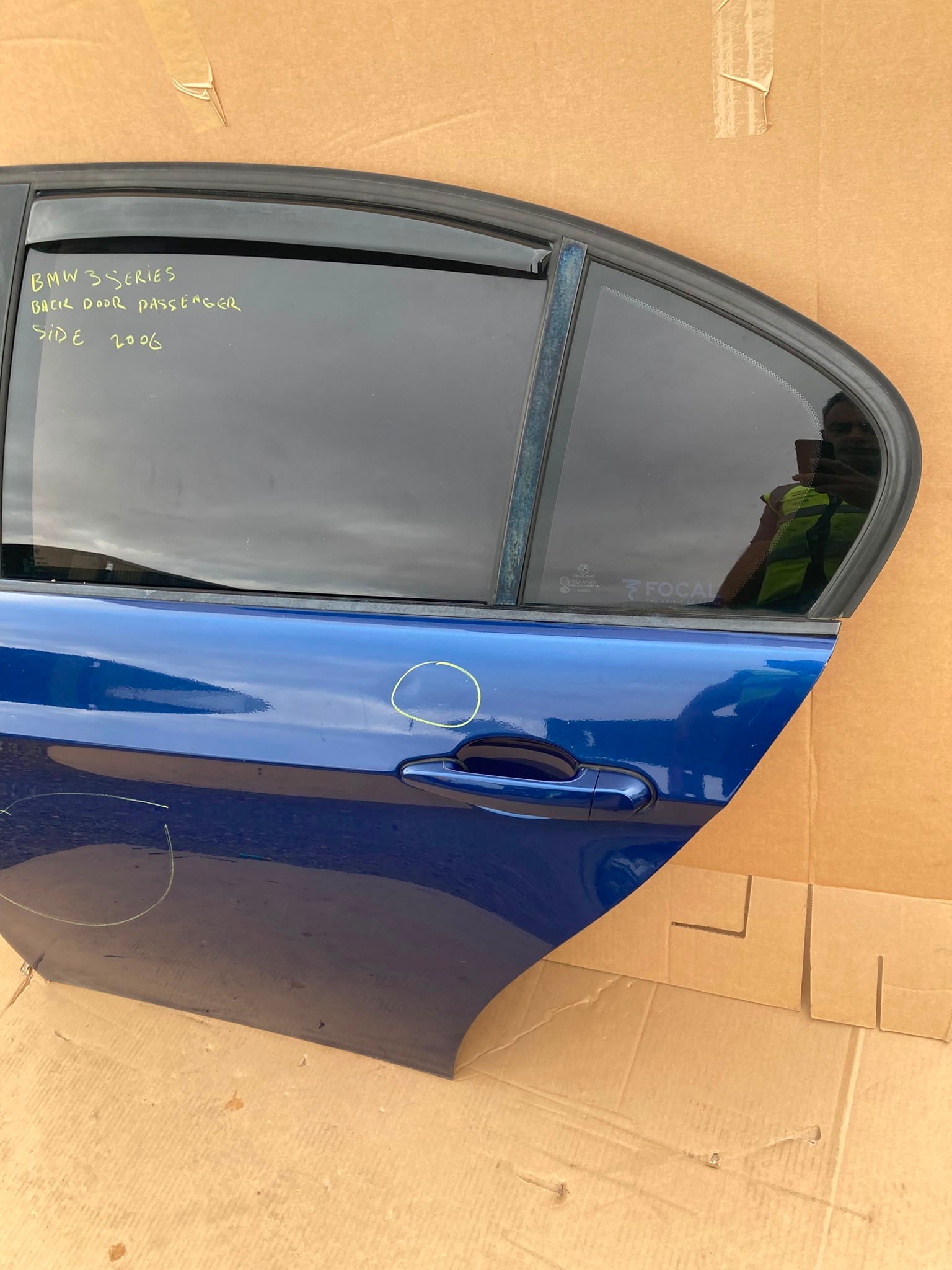 BMW 320D SERIES SALOON PASSENGER REAR DOOR BLUE 2006