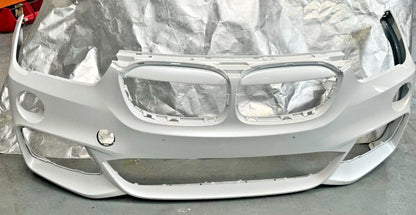 BMW X1 F48 M Sport SUV 14-17 White Front Bare Bumper 8059891 (1clipsmissing)