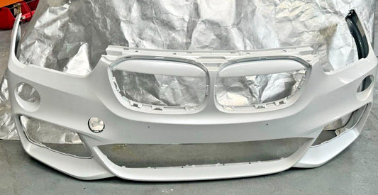 BMW X1 F48 M Sport SUV 14-17 White Front Bare Bumper 8059891 (1clipsmissing)