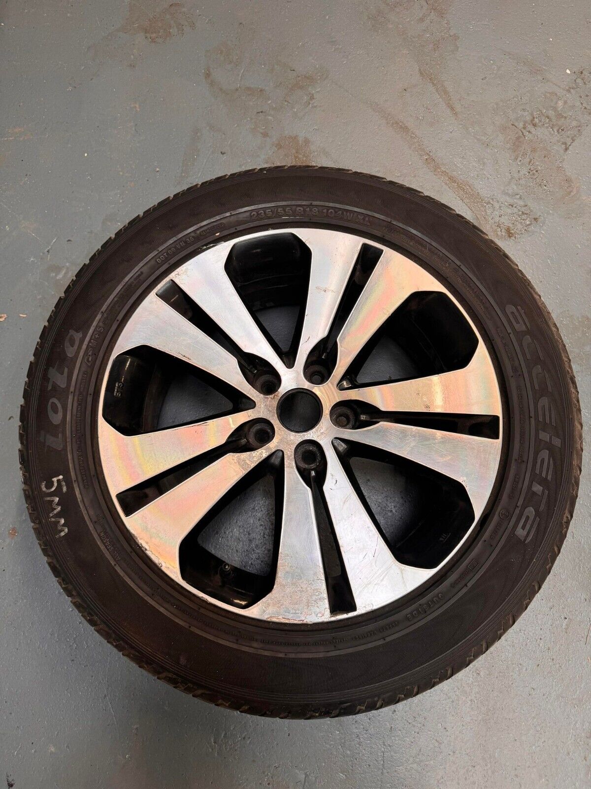 Kia Sportage Multispoke 18" Diamond Cut Alloy With Tyre 52910-3u350 235 55 18