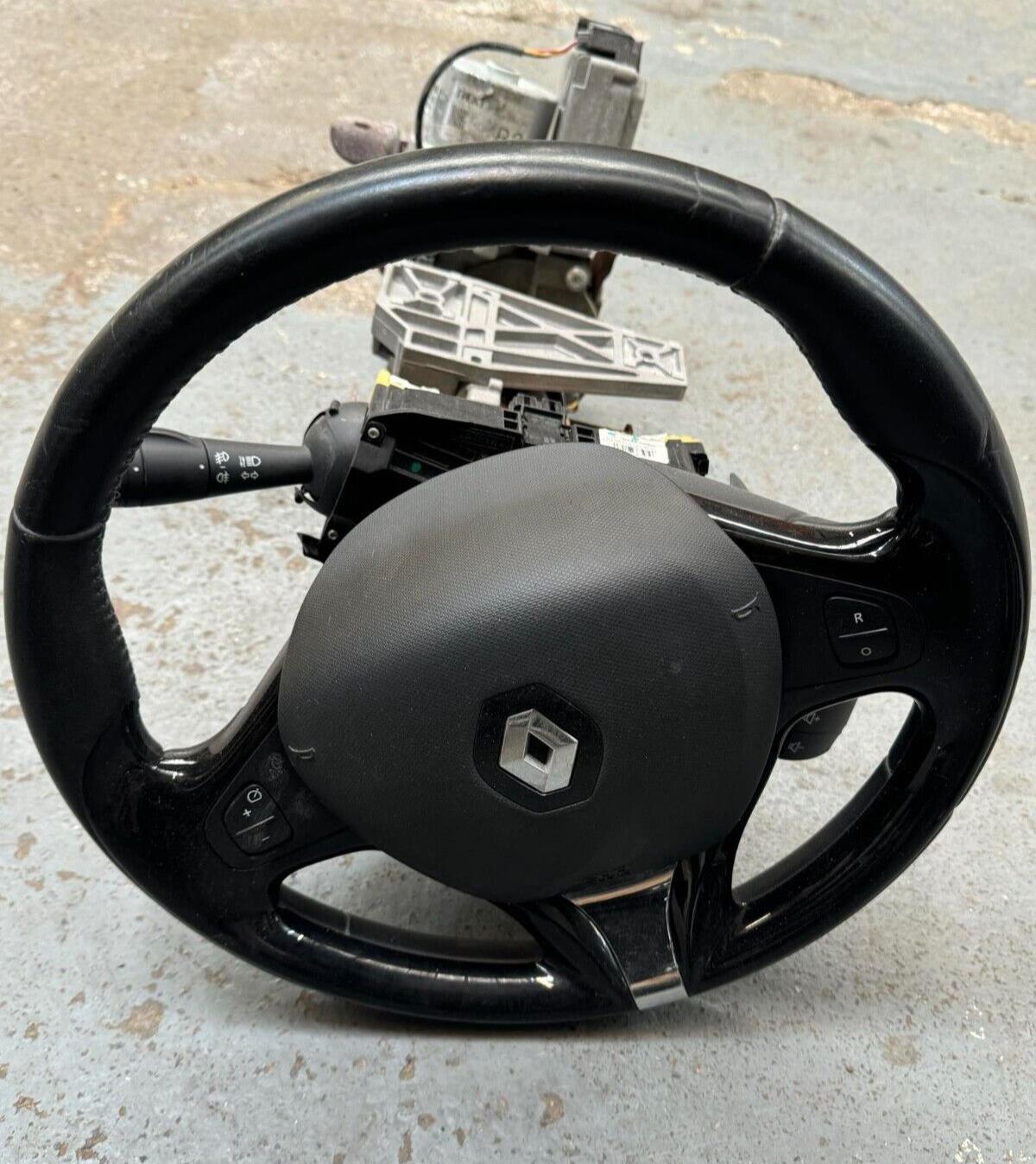 Renault Clio Steering Wheel Multifunction With Airbag And Steering Column 985105