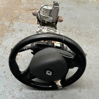 Renault Clio Steering Wheel Multifunction With Airbag And Steering Column 985105