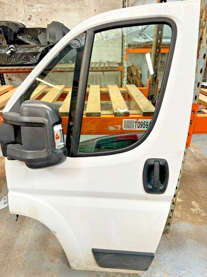 Fiat Ducato Van 2014-2020 Passenger Front White Door Complete Wing Mirror Glass