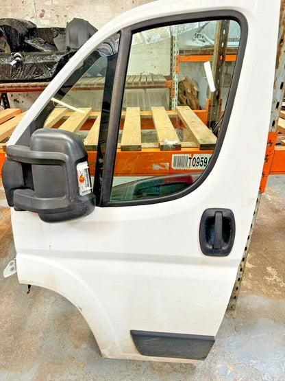 Fiat Ducato Van 2014-2020 Passenger Front White Door Complete Wing Mirror Glass