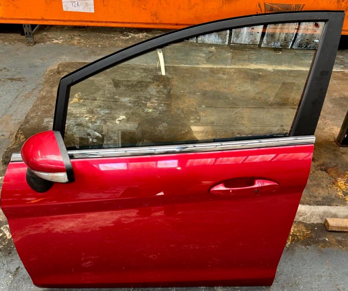 Ford Fiesta Mk7 13-17 Passenger Door In Red Complete Auto Folding Wing Mirror