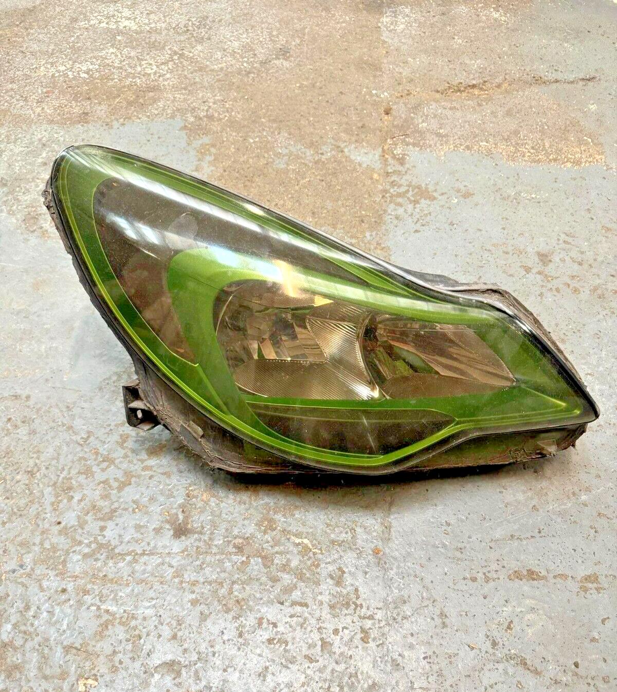 Vauxhall Corsa D VXR 10-14 Green Tinted Driver Headlight Complete 13446800