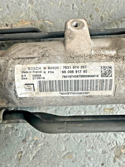 Peugeot Expert Citroen Dispatch 1.5 1.6 Diesel Complete Steering Rack 9809891780