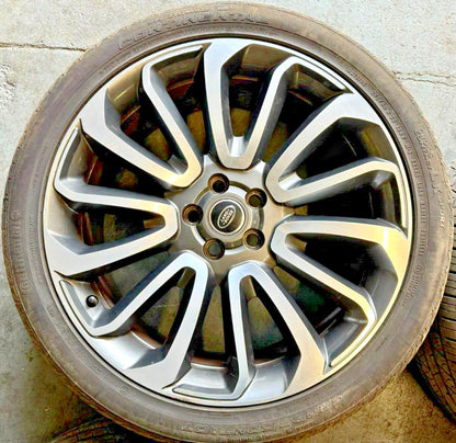 Land Rover Vogue L405 22 Inch Turbine Diamon Cut Alloy Set & Tyres CK5M-1007-AB