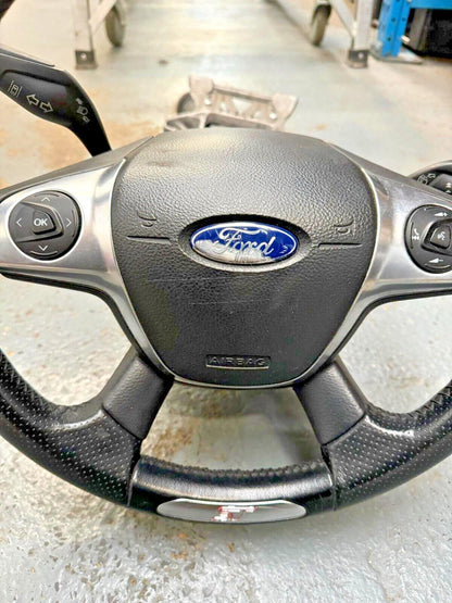 Ford Focus Mk3 ST 11-18 Multi Function Complete Steering Wheel With Column #15