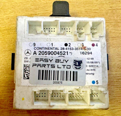 Mercedes C Class W205 Rear Door Control Module A2059004521