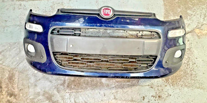 Fiat Panda Mk3 2011-2024 Blue Complete Front Bumper With Grills And Fog Lights