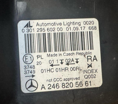 Mercedes B Class W246 11-18 Driver Side Halogen Headlight Complete A2468205661