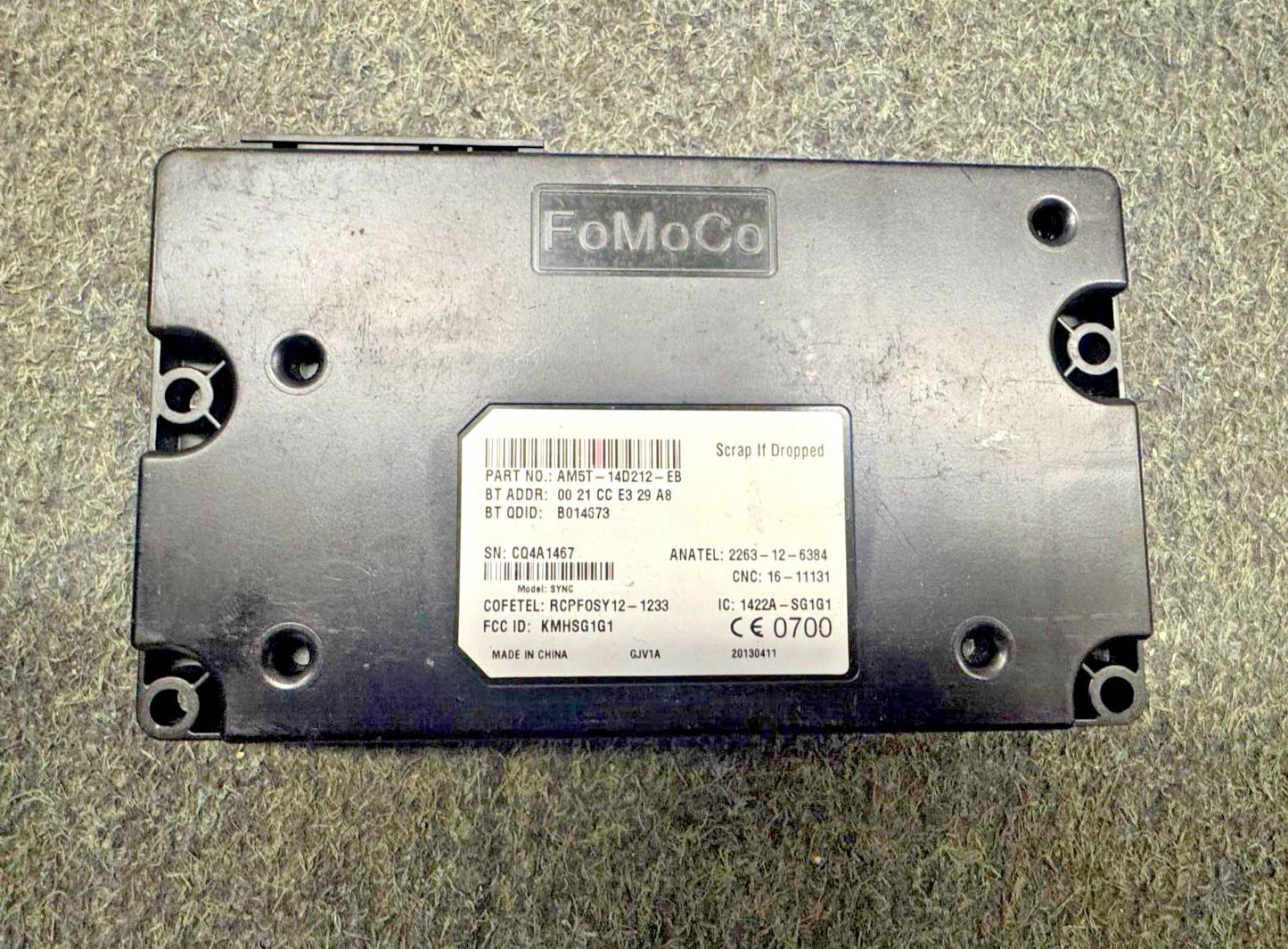 Ford Kuga Mk2 12-19 Bluetooth Control Module Unit ECU AM5T-14D212-EB