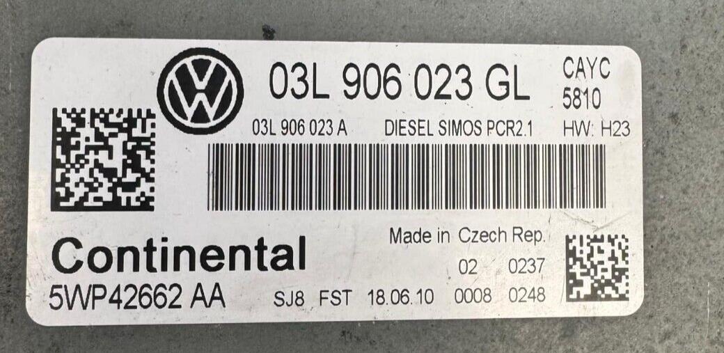 VW Passat B6 05-10 1.6 Tdi Engine Control Unit ECU 03L906023GL