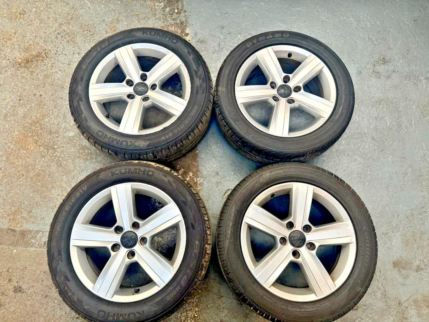 VW Golf Mk7 13-17 16 Inch Dover 5 Spoke Alloys With Tyers Set 5G0601025BN