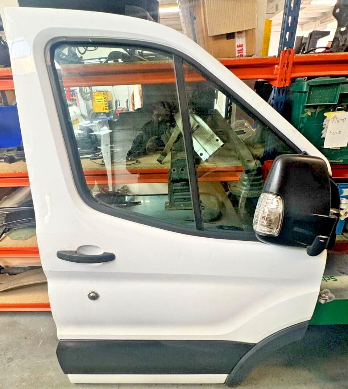 Ford Transit Mk8 14-20 Complete Driver Side Door In White With Wing Mirror