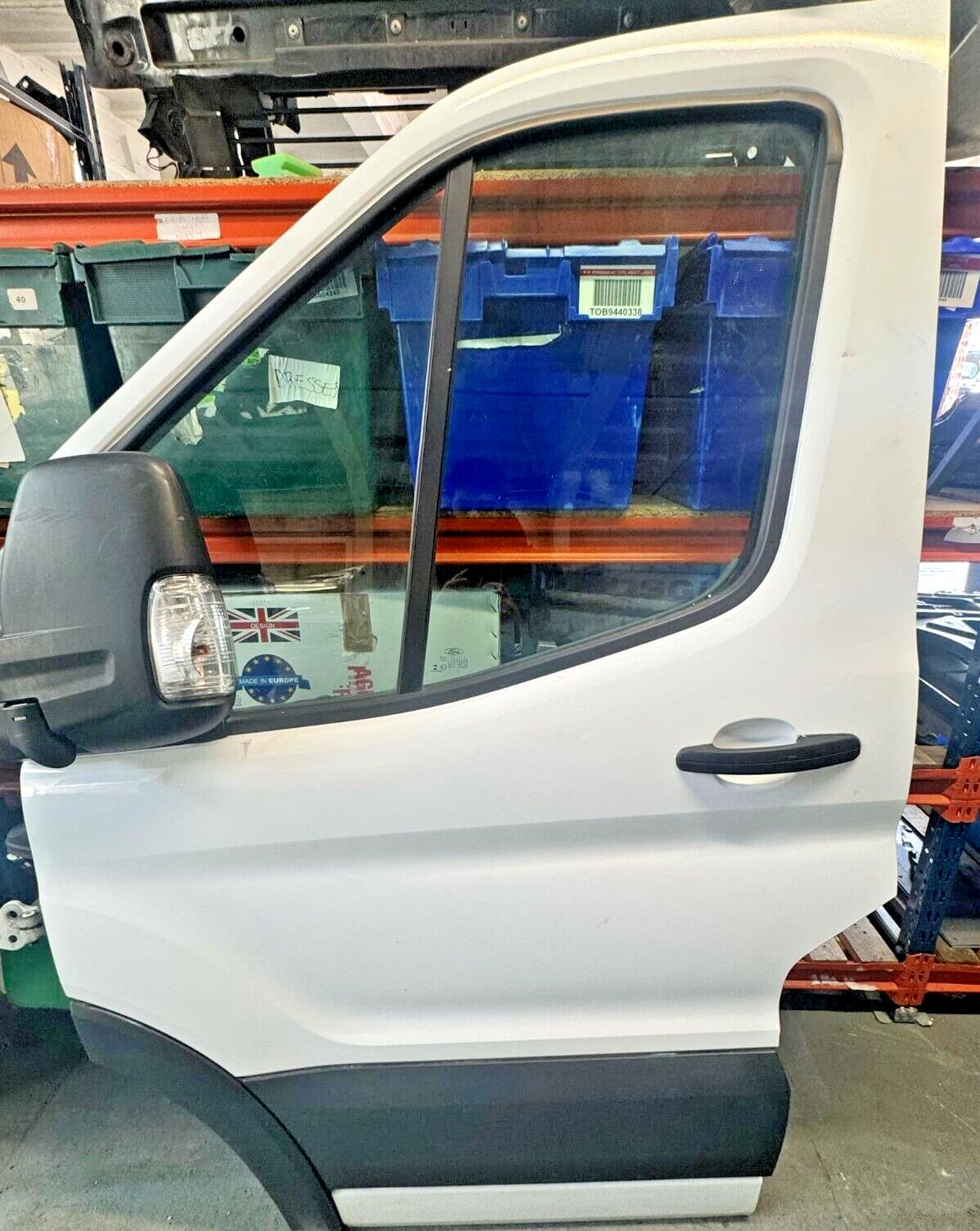 Ford Transit Mk8 14-20 Complete Passenger Side Door In White With Wing Mirror