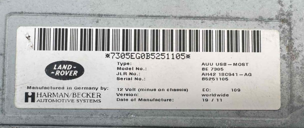 Land Rover Discovery Vogue Audio Control Module Harman/Becker AH4218C941-AG