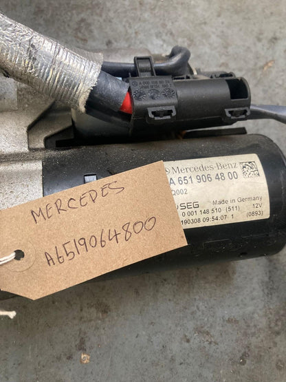 Mercedes-Benz C-Class W205 2014-2021 Starter Motor A6519064800