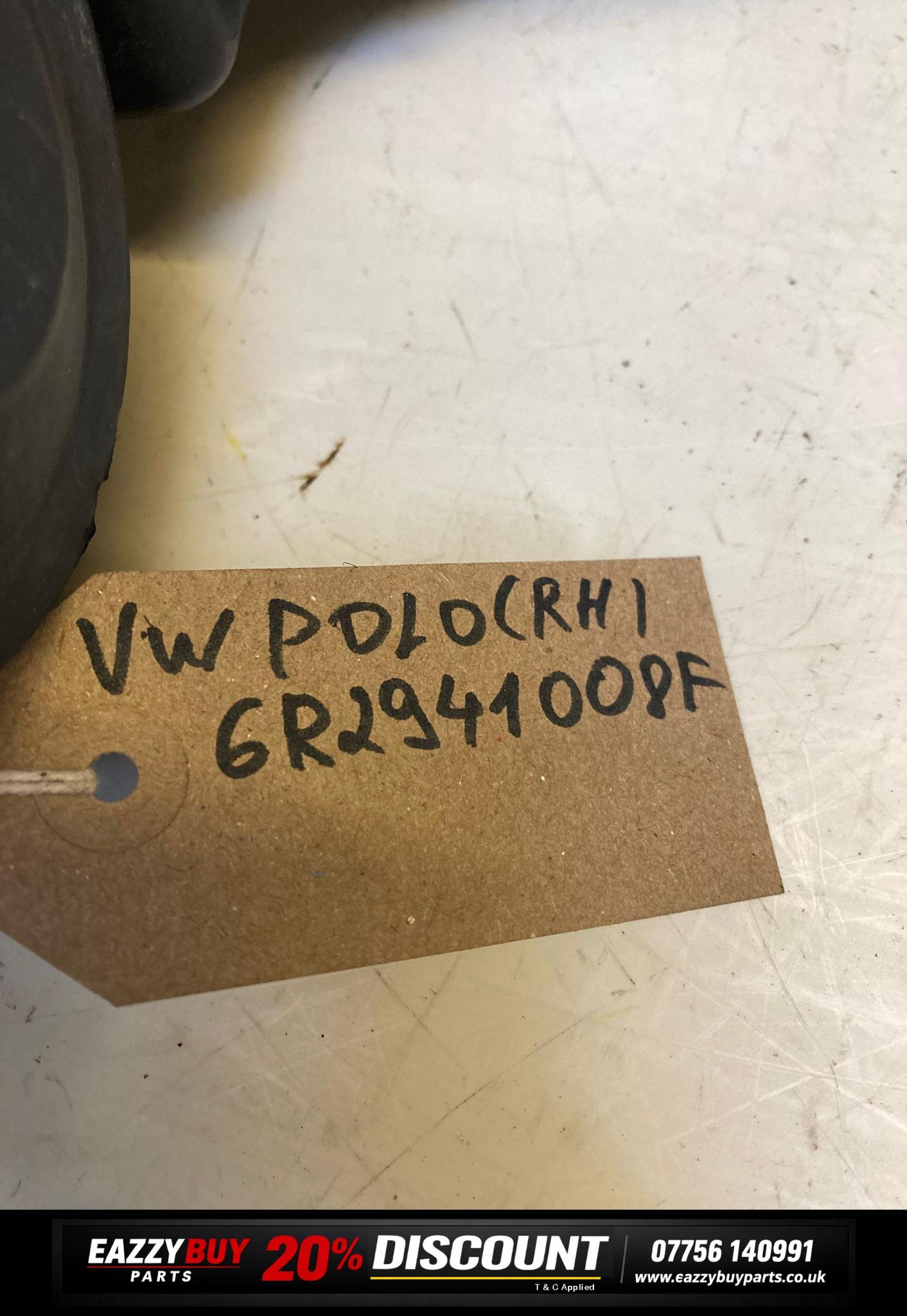 Volkswagen Polo MK5 2009-2017 Headlight Driver Side 6R2941008F