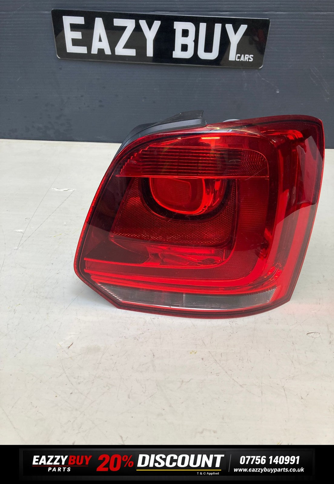 Volkswagen Polo MK5 Driver Side Rear 2009-2014 Tail Light 6R0945096AA