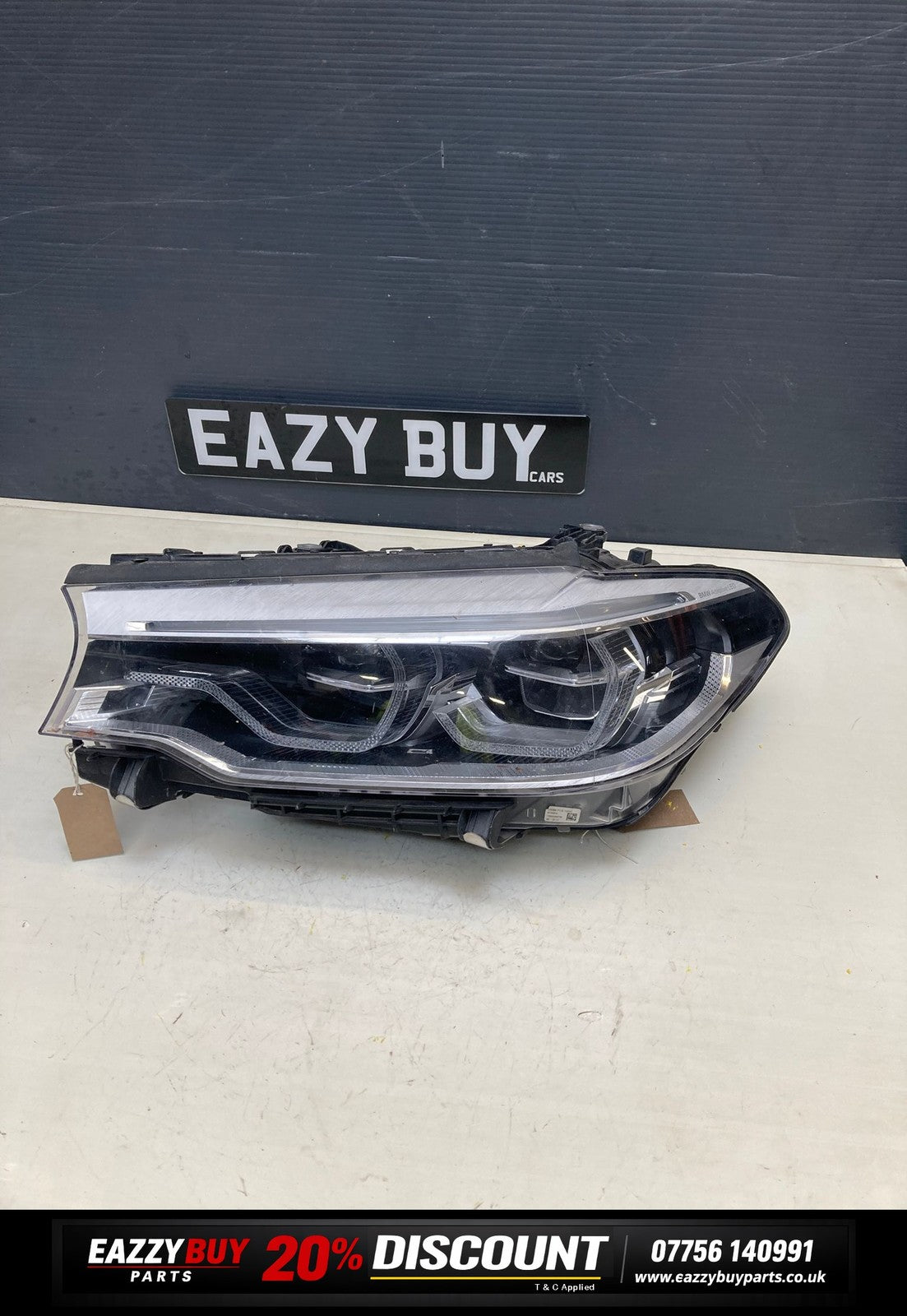 BMW 5 SERIES G30 G31 ADAPTIVE LED HEADLIGHT LEFT PASSENGER DAMAGED 8499125-03