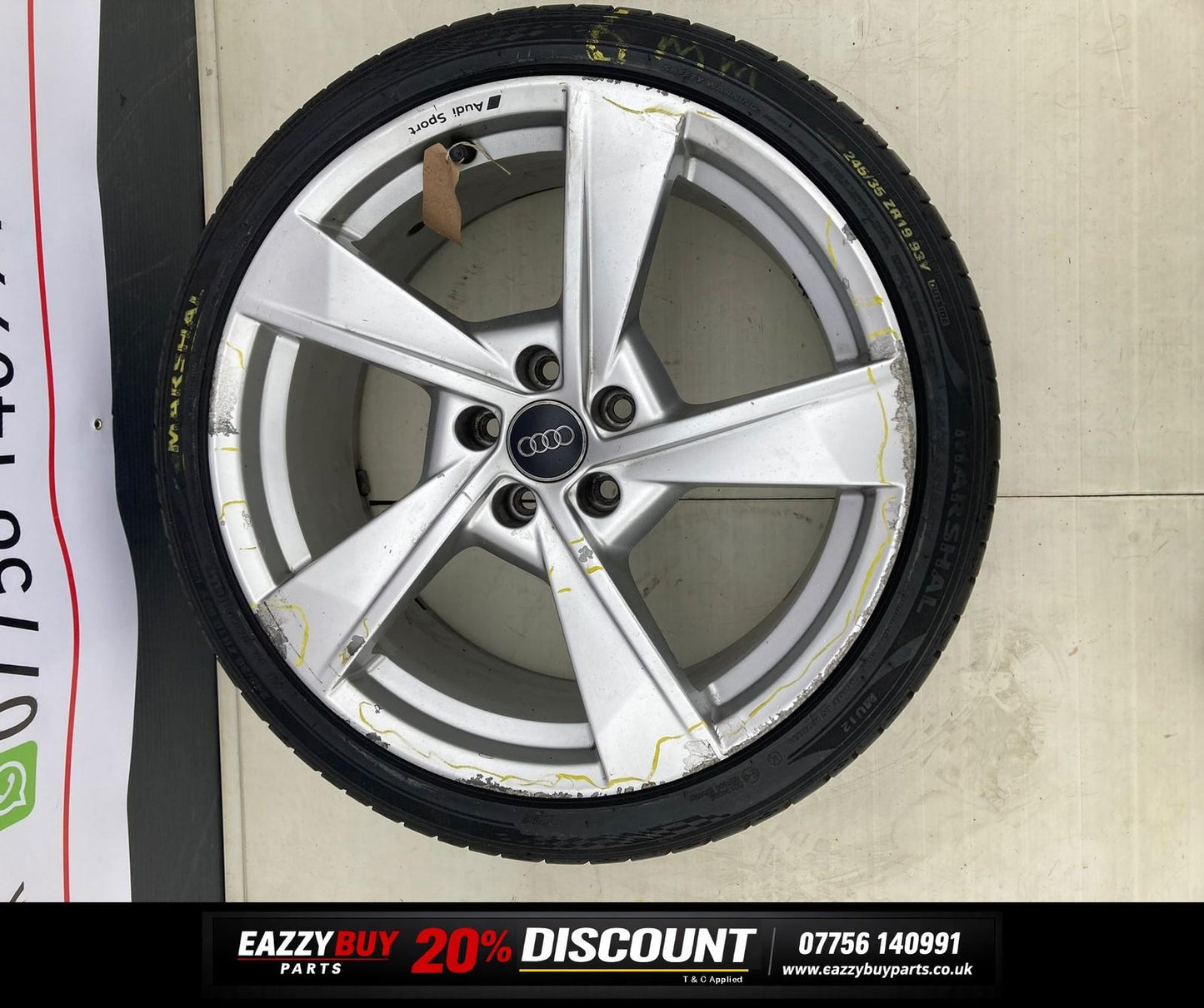 Audi A4 B9 2021 ET40 8.5J 19" Facelift S Line Alloy Wheels SET OF 4 8w0601025es
