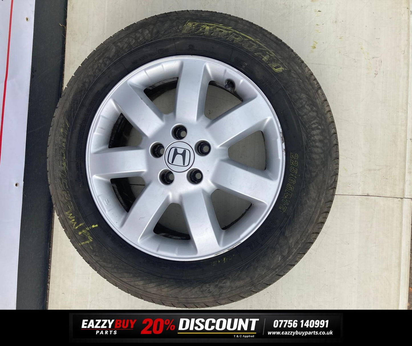 HONDA CRV MK3 06-12 ET50 6.5J 17" Alloy Wheels SET OF 4 SWA765A