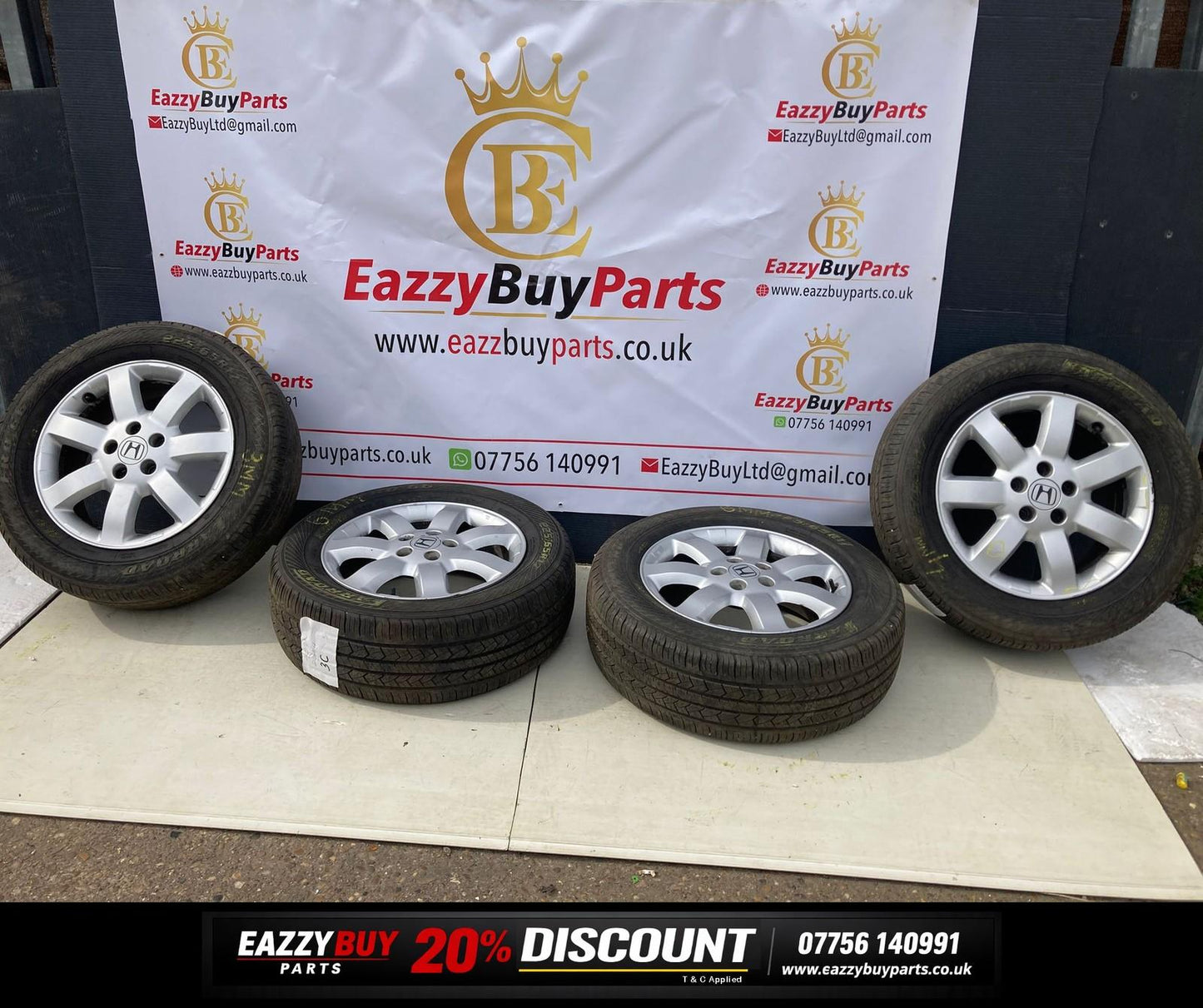 HONDA CRV MK3 06-12 ET50 6.5J 17" Alloy Wheels SET OF 4 SWA765A
