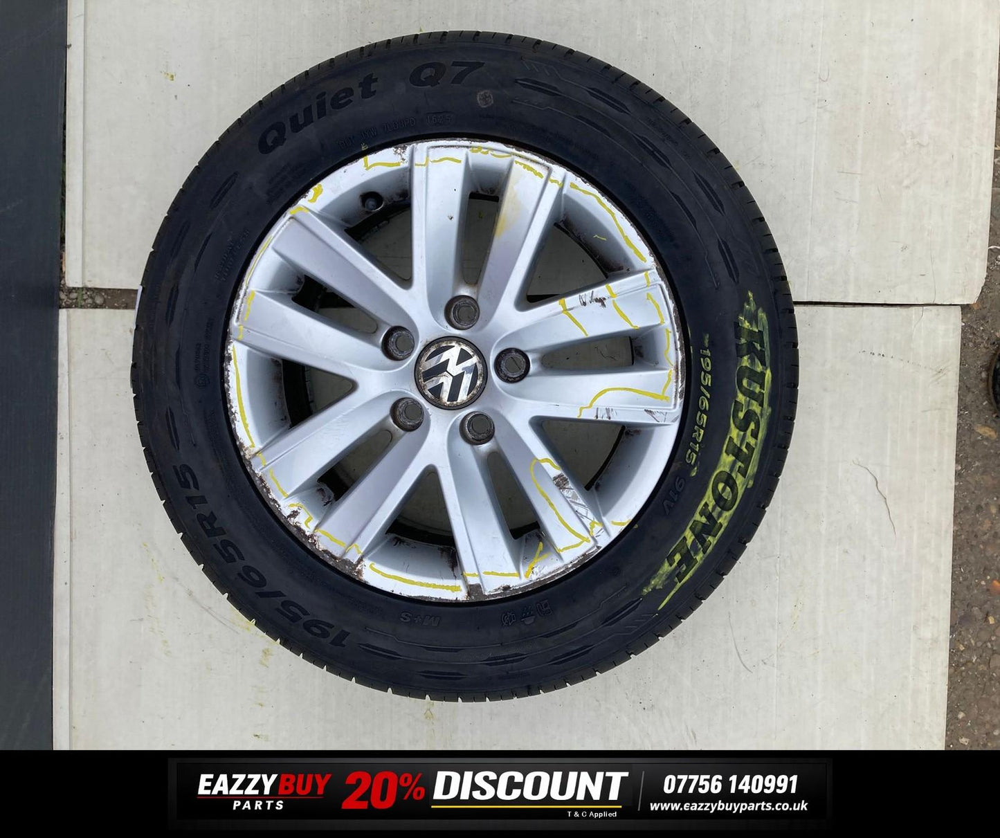 VOLKSWAGEN CADDY 07 17" Alloy Wheel SET OF 4 2k5601025