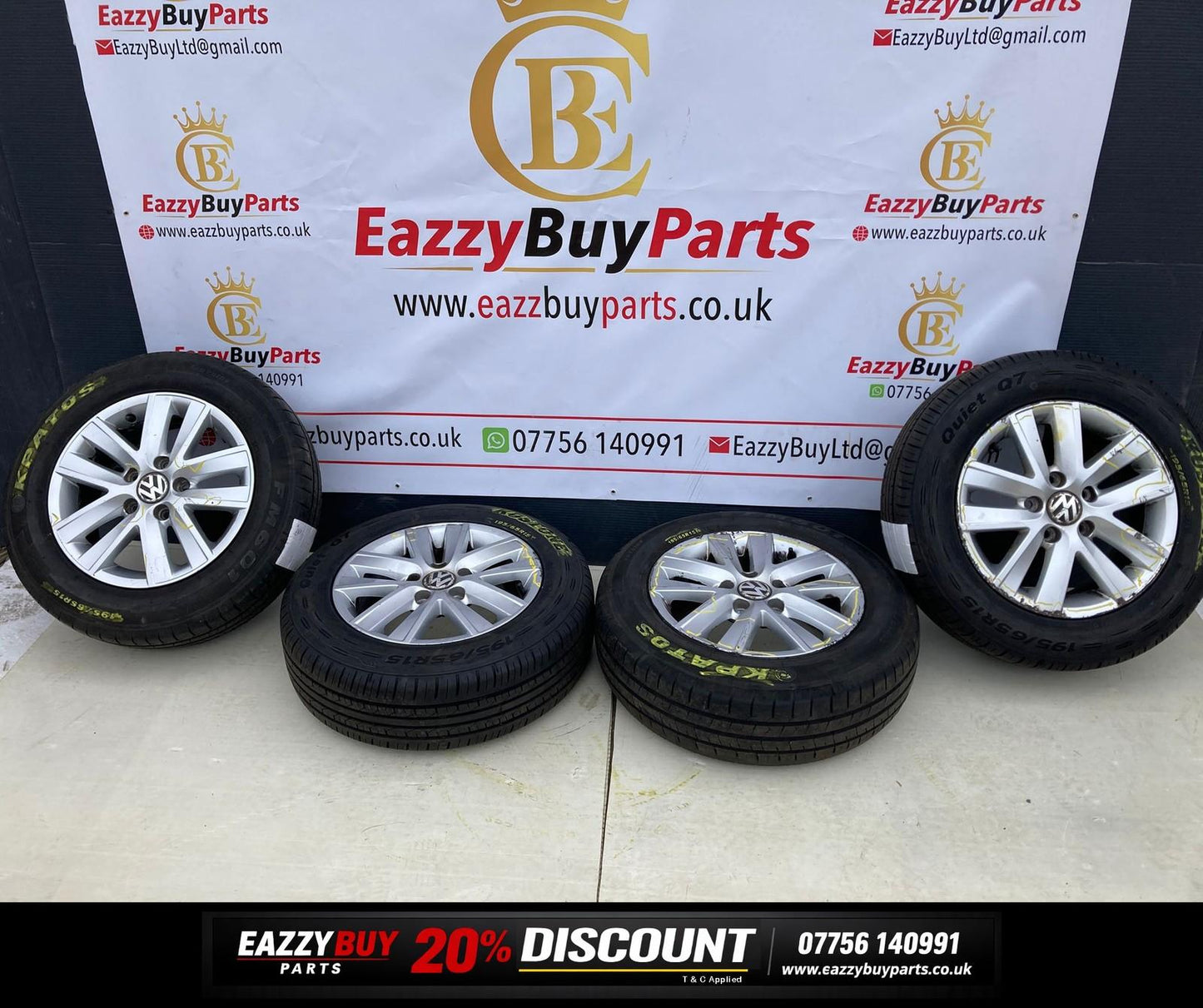 VOLKSWAGEN CADDY 07 17" Alloy Wheel SET OF 4 2k5601025