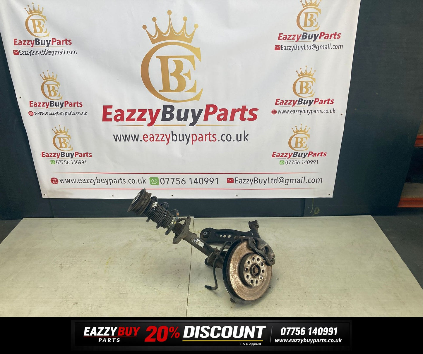 SEAT LEON MK3 PASSENGER COMPLETE SUSPENSION LEG SHOCK HUB 5Q0413023FN