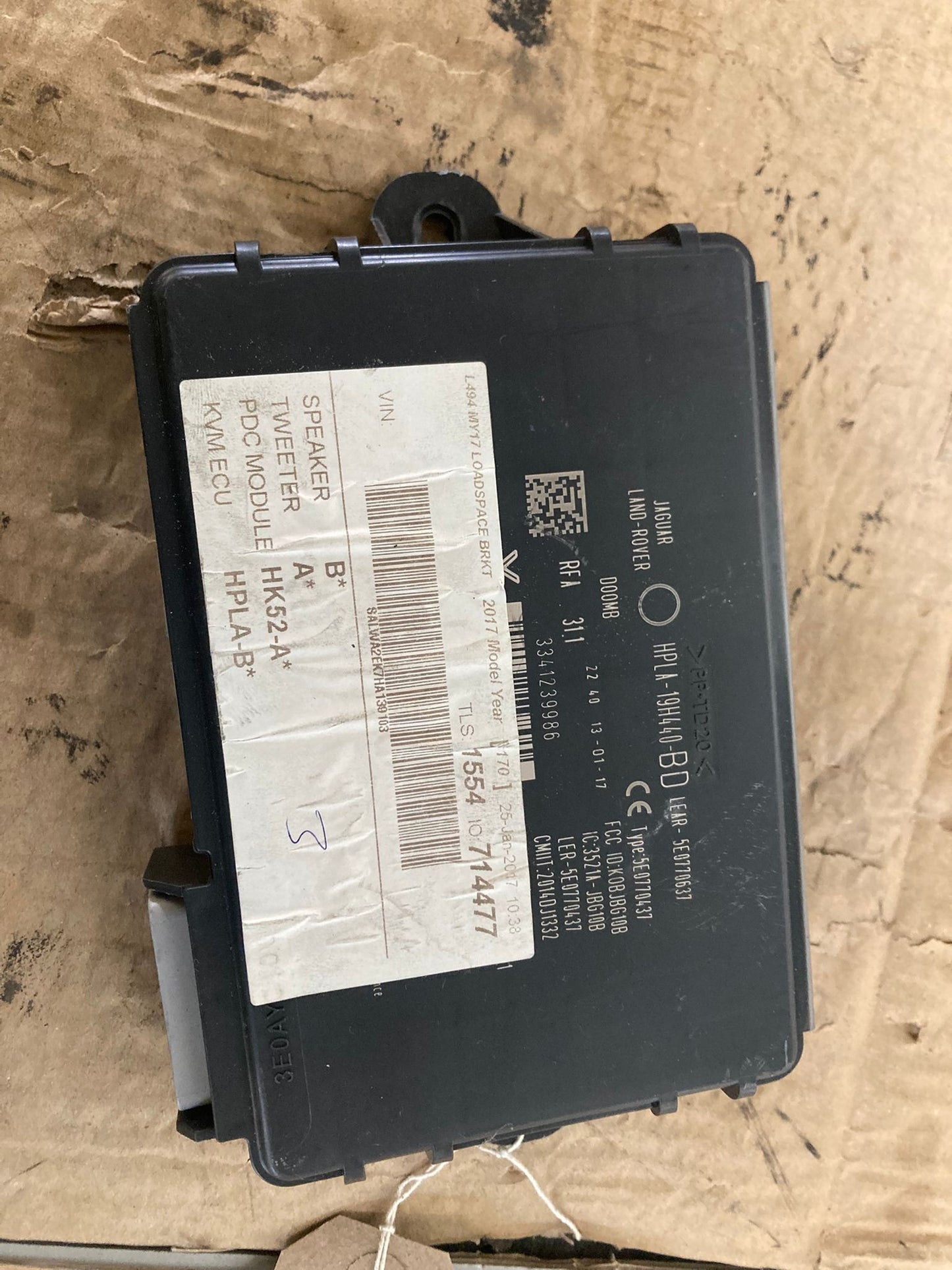 Land Rover F-Pace XF Keyless Vehicle Module KVM ECU HPLA-19H440-BD RFA