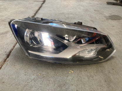 VW POLO 6R 6C 2009-2018 GENUINE DRIVERS SIDE O/S HALOGEN HEADLIGHT 6R2941008F