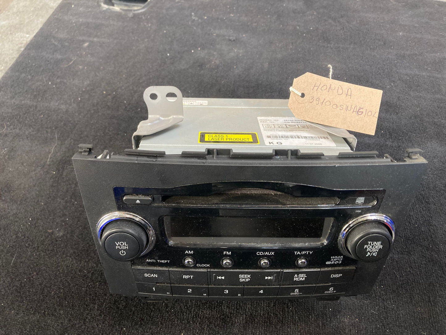 Honda CR-V MK3 2007-2012 AM/FM Radio & CD Player 39100-SWA-G104