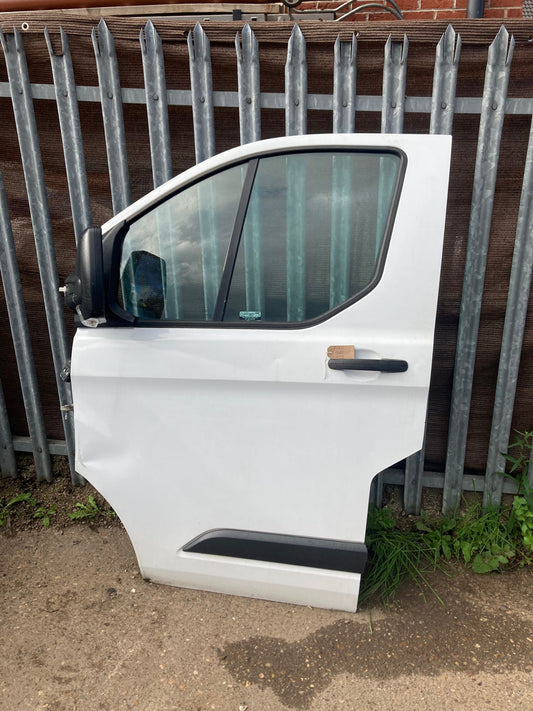 Ford Transit Custom MK8 2018 Front Door N/S White Complete with Glass & Mirror