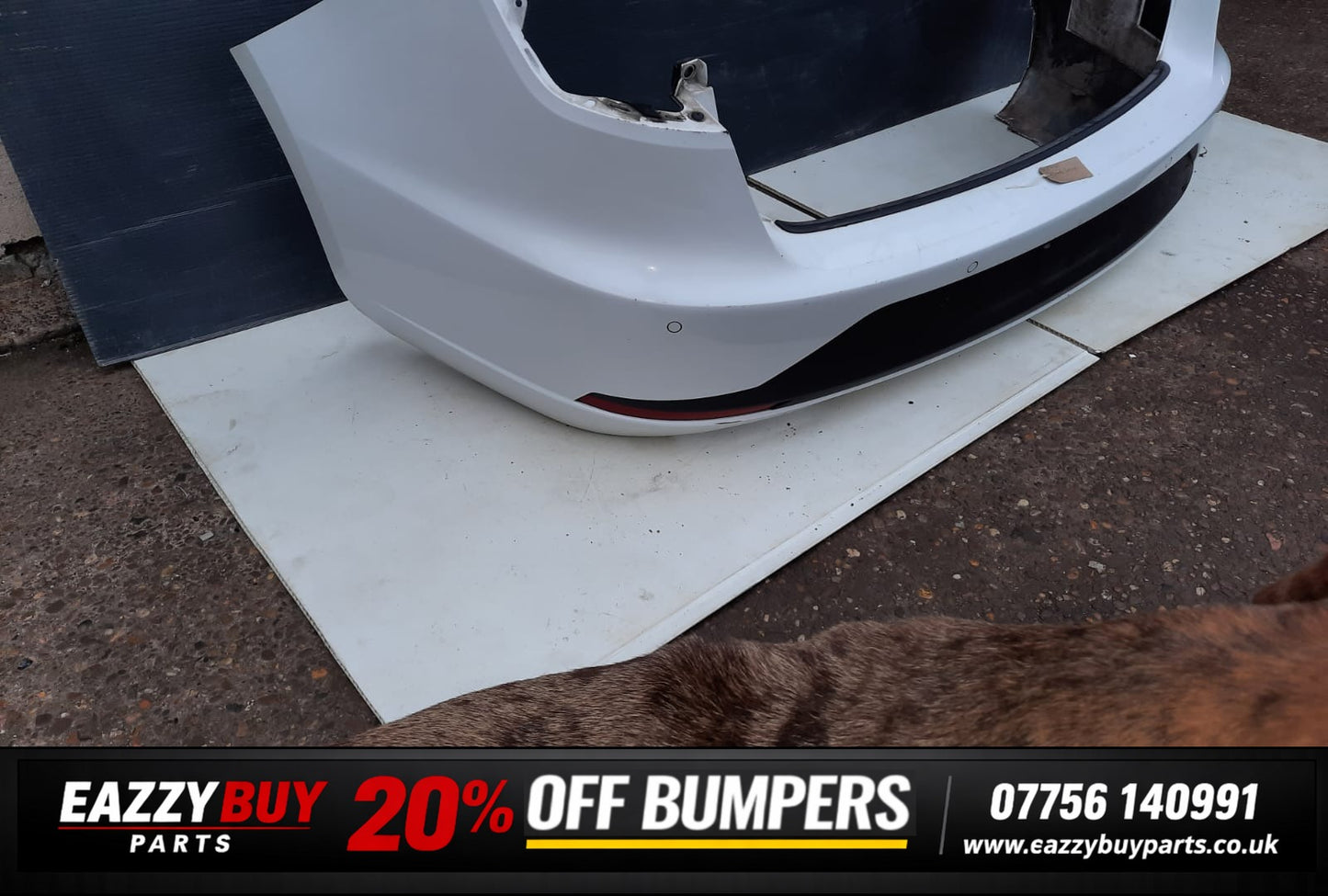 SEAT LEON MK3 2012-2017 REAR BUMPER COMPLETE IN WHITE 5F9807421